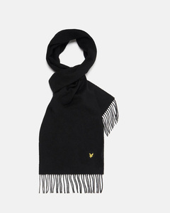 SZALIK LYLE & SCOTT LAMBSWOOL SCARF TRUE BLACK